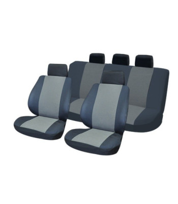 huse scaune auto compatibile MERCEDES Clasa C W203 2000-2007 - Culoare: negru + gri