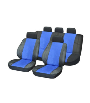 huse scaune auto compatibile SEAT Ibiza III 2002-2008 - Culoare: negru + albastru