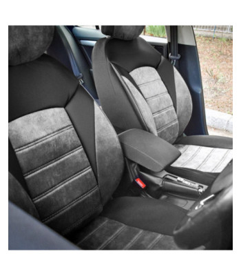 Set huse scaune auto compatibile SEAT Cordoba II 2002-2010 - Diamond - Culoare: negru + gri