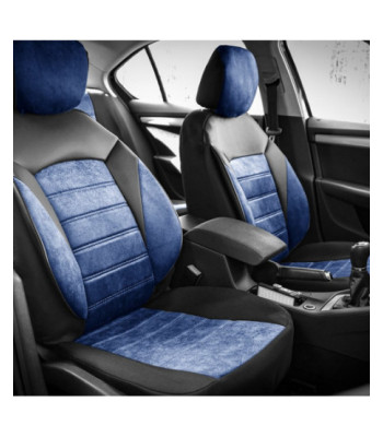 Set huse scaune auto compatibile OPEL Astra H 2004-2014 - Diamond - Culoare: negru + albastru