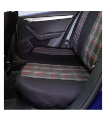 Huse scaune auto DACIA Sandero II 2012-2020 - Sport - Culoare: negru + rosu