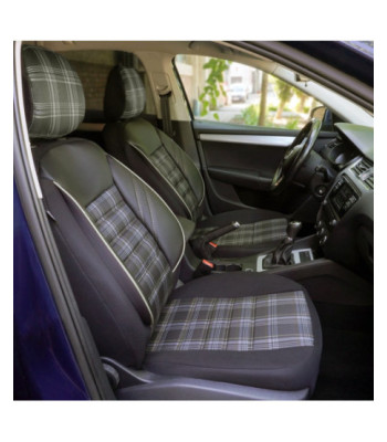 Set huse scaune auto compatibile BMW Seria 3 E46 1997-2004 - Sport - Culoare: negru + gri