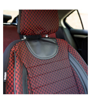 Huse scaune auto compatibile FORD Kuga I 2008-2012 - City - Culoare: negru + rosu