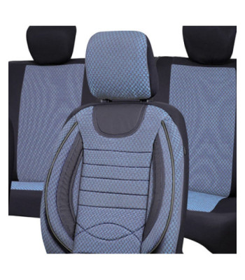 Huse scaune auto compatibile SEAT Ibiza III 2002-2008 - City - Culoare: negru + albastru