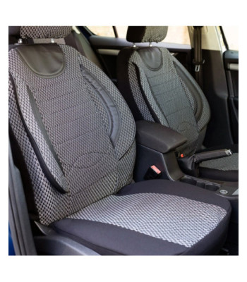 Huse scaune auto compatibile AUDI A4 B7 2004-2008 - City - Culoare: negru + gri