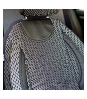 Set huse scaune auto compatibile VW Passat B7 2010-2015 - City - Culoare: negru + gri