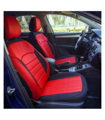 Huse scaune auto compatibile FORD Focus II 2004-2010 - Urban - Culoare: negru + rosu