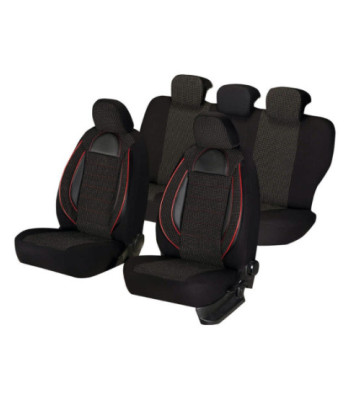 Huse auto BMW Seria 3 E46 1997-2004 - Racing - Culoare: negru + rosu