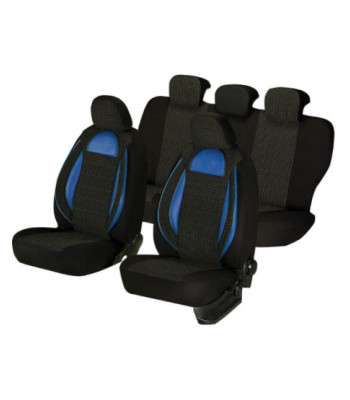 Huse auto SKODA Octavia I 1996-2010 - Racing - Culoare: negru + albastru