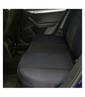 Huse scaune auto SKODA Octavia II 2004-2013 - Racing - Culoare: negru + albastru