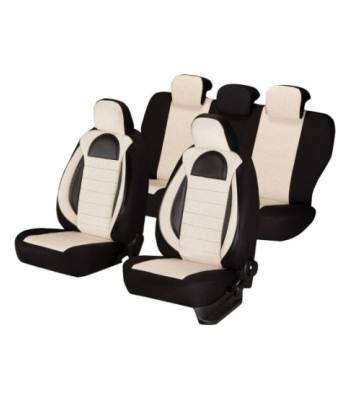 Huse auto SEAT Ibiza III 2002-2008 - Racing - Culoare: negru + bej