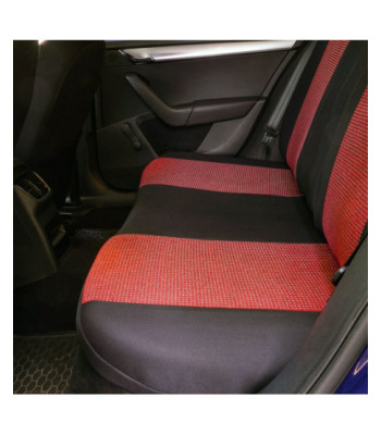 Huse scaune auto OPEL Vectra C 2002-2010 - Racing - Culoare: negru + rosu