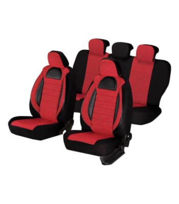 Huse auto SKODA Rapid 2012-2019 - Racing - Culoare: negru + rosu