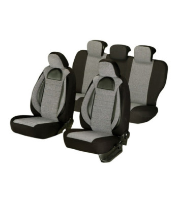 Huse auto DACIA Duster I 2010-2017 - Racing - Culoare: negru + gri