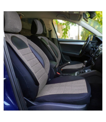 Huse scaune auto compatibile FORD Focus I 1998-2005 - Racing - Culoare: negru + gri