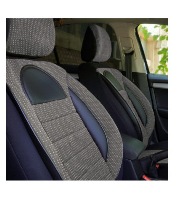 Set huse scaune auto compatibile FORD Kuga I 2008-2012 - Racing - Culoare: negru + gri