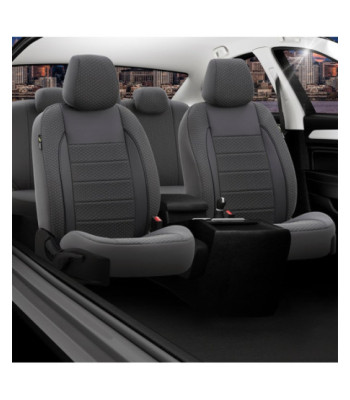 Huse scaune auto compatibile AUDI A4 B7 2004-2008 - Elegance - Culoare: gri