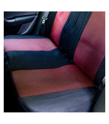 Huse scaune auto AUDI A4 B7 2004-2008 - Elegance - Culoare: negru + rosu