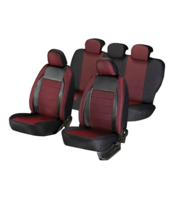 Huse auto AUDI A4 B7 2004-2008 - Elegance - Culoare: negru + rosu