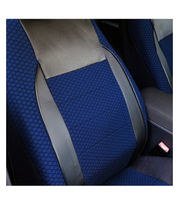 Huse scaune auto compatibile DACIA Logan I 2004-2012 - Elegance - Culoare: negru + albastru