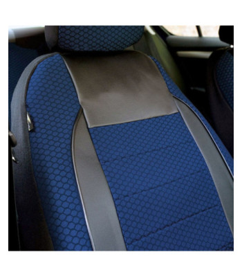 Huse scaune auto MERCEDES Clasa C W204 2008-2015 - Elegance - Culoare: negru + albastru