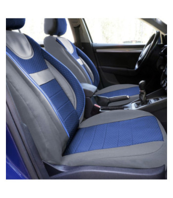 Huse scaune auto compatibile FORD Focus II 2004-2010 - Dynamic - Culoare: gri + albastru