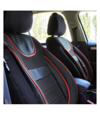 Set huse scaune auto compatibile SKODA Octavia I 1996-2004 - Dynamic - Culoare: negru + rosu