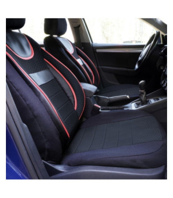 Huse scaune auto compatibile VW Jetta V 2005-2010 - Dynamic - Culoare: negru + rosu