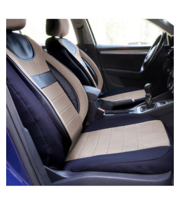 Huse scaune auto compatibile OPEL Corsa C 2000-2007 - Dynamic - Culoare: negru + bej