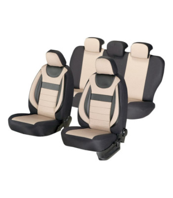 Huse auto OPEL Corsa C 2000-2007 - Dynamic - Culoare: negru + bej