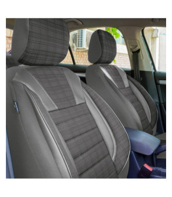 Set huse scaune auto compatibile BMW Seria 1 E87 2004-2011 - Luxury - Culoare: gri