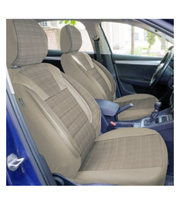 Huse scaune auto compatibile DACIA Sandero I 2008-2012 - Luxury - Culoare: bej