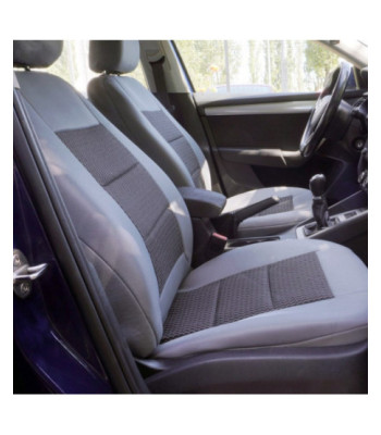 Huse scaune auto compatibile DACIA Logan I 2004-2012 - Premium Lux - (UMB3) Culoare: negru + gri