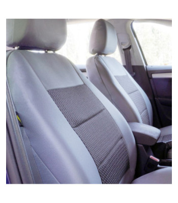 Set huse scaune auto compatibile SEAT Leon II 2005-2012 - Premium Lux - (UMB3) Culoare: negru + gri