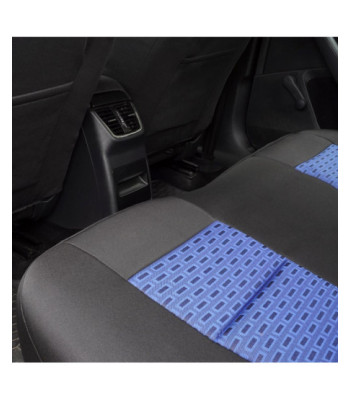 Huse auto FORD Focus II 2004-2010 - Premium Lux - Culoare: negru + albastru