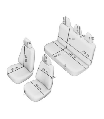 Huse scaune auto compatibile OPEL Vectra C 2002-2010 - Premium Lux - (UMB1) Culoare: negru + gri