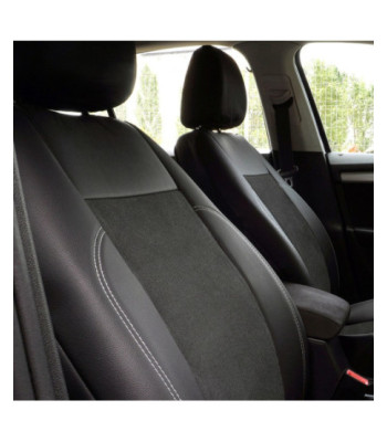 Set huse scaune auto compatibile SKODA Rapid 2012-2019 - Exclusive Leather Lux - Culoare: negru