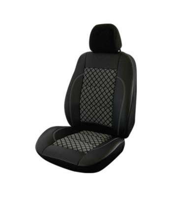 Huse scaune auto AUDI A4 B7 2004-2008 - Exclusive Leather Premium - Culoare: negru + gri