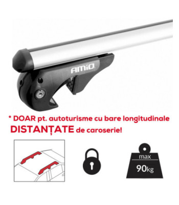 Bare transversale NISSAN Qashqai +2 (NJ10) 2008-2013 (7 locuri) - 135 cm - Aluminiu - AMIO Polonia