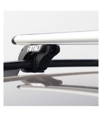 Bare portbagaj cu antifurt NISSAN Qashqai +2 (NJ10) 2008-2013 (7 locuri) - 135 cm - Aluminiu - AMIO Polonia