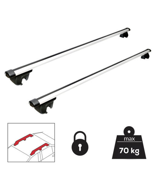 Set bare transversale DACIA Duster II 2017-2023 - 120 cm - Aluminiu