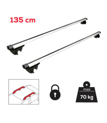 Set bare transversale KIA Soul I 2008-2013 - 135 cm - Aluminiu