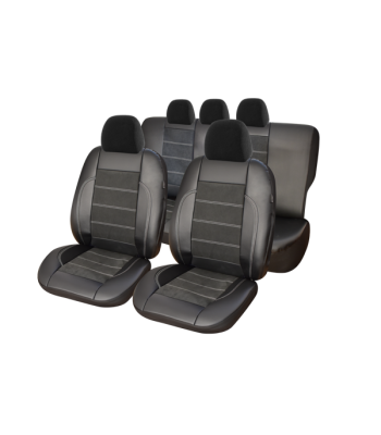 huse scaune auto compatibile MERCEDES Clasa C W203 2000-2007 - Exclusive Leather Alcantara - Culoare: negru