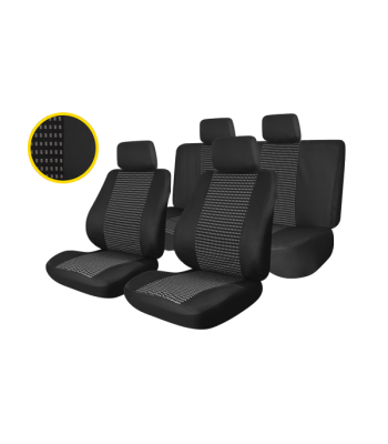 huse scaune auto compatibile DACIA Logan II 2012-2020 - Culoare: negru