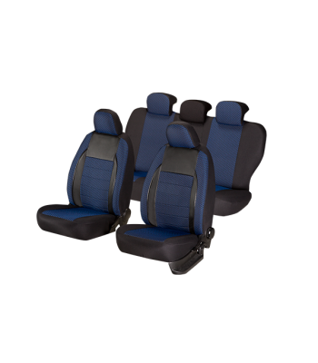 huse scaune auto compatibile BMW Seria 1 E87 2004-2013 - Culoare: negru + albastru