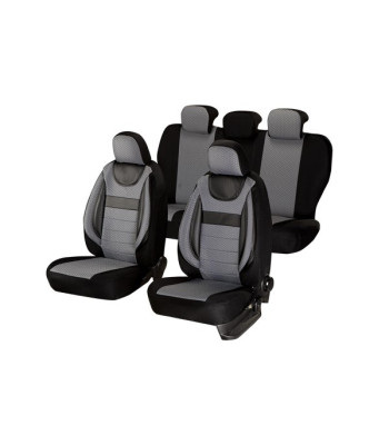 huse scaune auto compatibile AUDI A4 B5 1994-2000 - Culoare: negru + gri